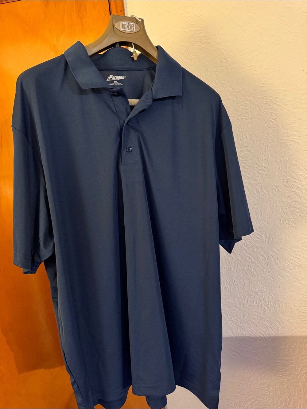 PARAGON Men's Dark Blue Short-Sleeve Polo